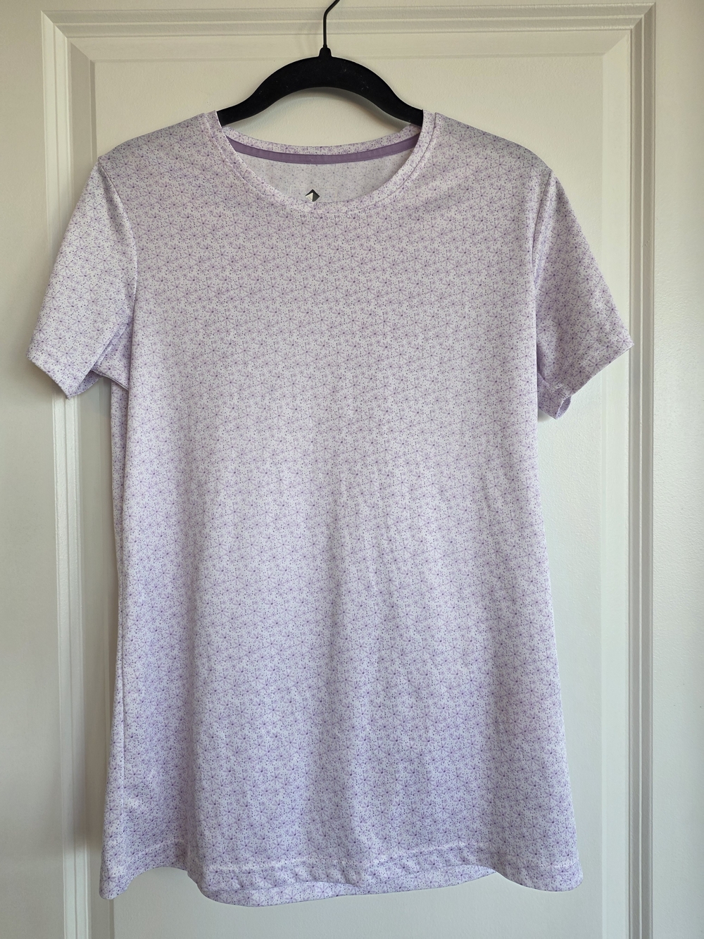 Women’s Lavender Short Sleeve Tee with Micro Floral Print